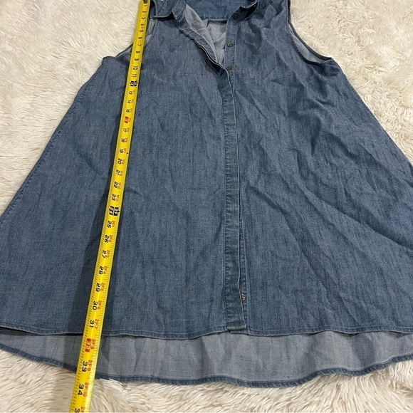 Alice + Olivia Anisa Sleeveless Chambray Tunic Large - Picture 6 of 14